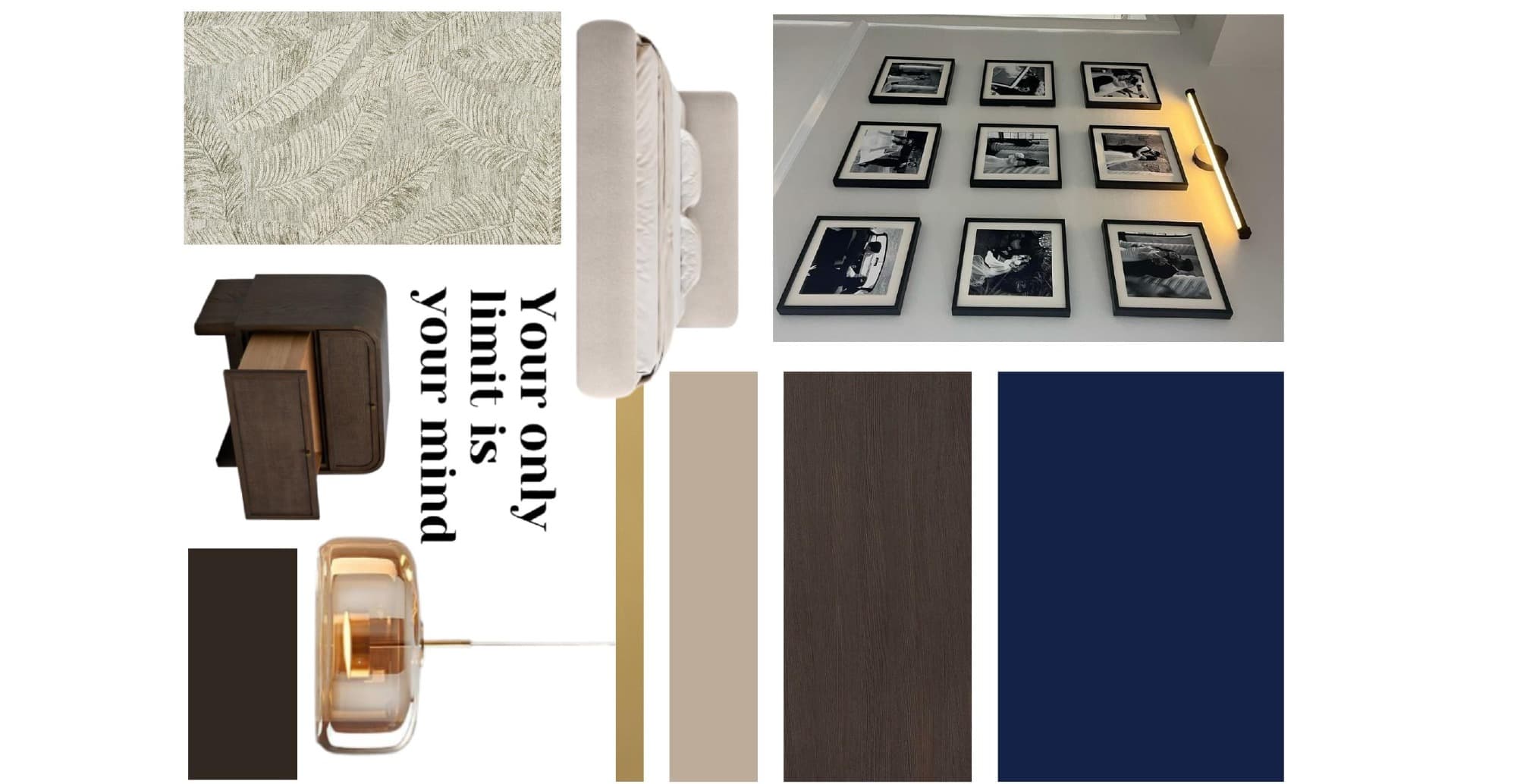Kétszintes lakás Szülői háló moodboard